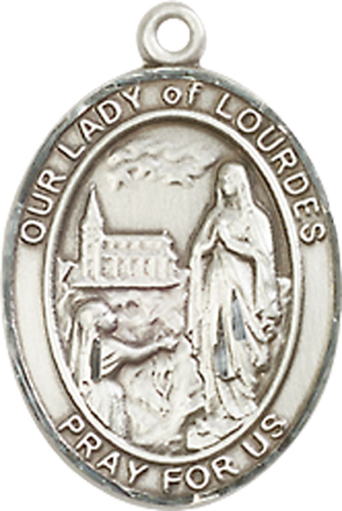 Sterling Silver Our Lady of Lourdes Medal