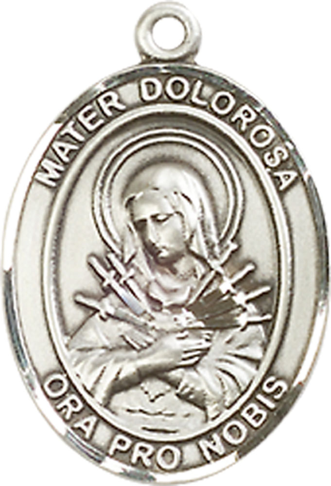 Sterling Silver Mater Dolorosa Medal