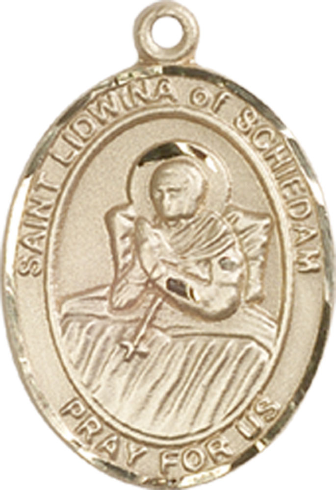 14kt Gold Filled Saint Lidwina of Schiedam Medal