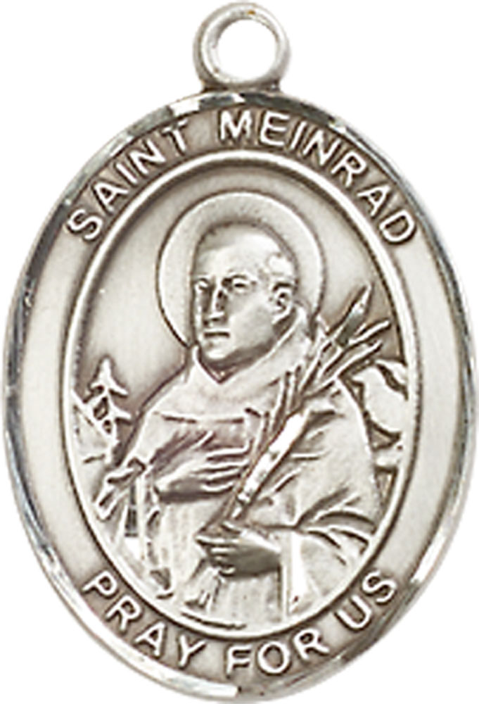Sterling Silver Saint Meinrad of Einsideln Medal