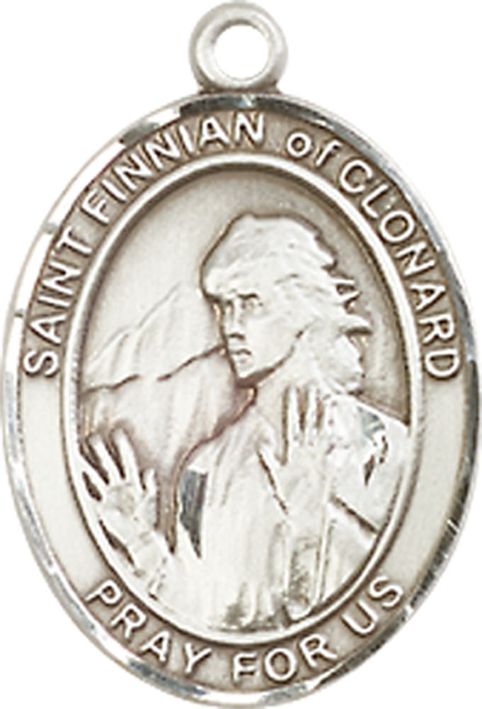 Sterling Silver Saint Finnian of Clonard Medal