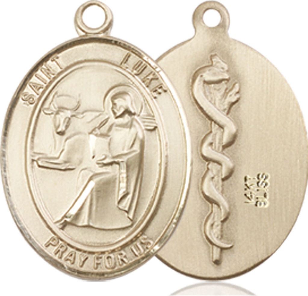 14kt Gold Saint Luke the Apostle Doctor Medal