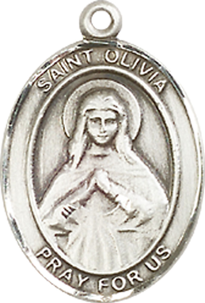 Sterling Silver Saint Olivia Medal
