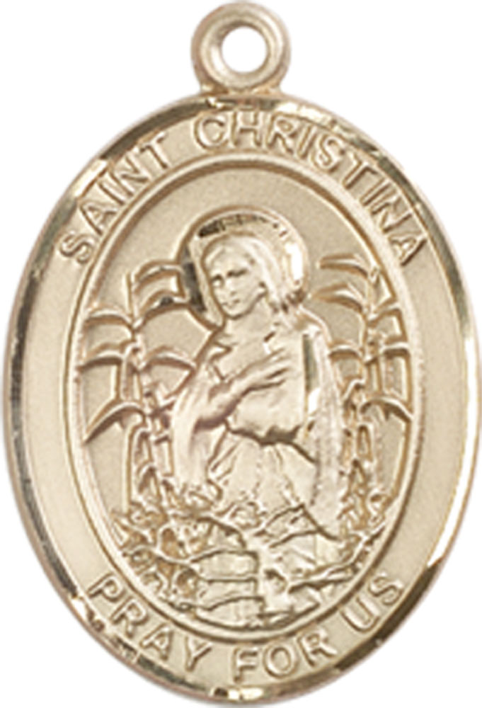 14kt Gold Filled Saint Christina the Astonishing Medal