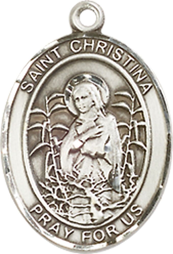 Sterling Silver Saint Christina the Astonishing Medal