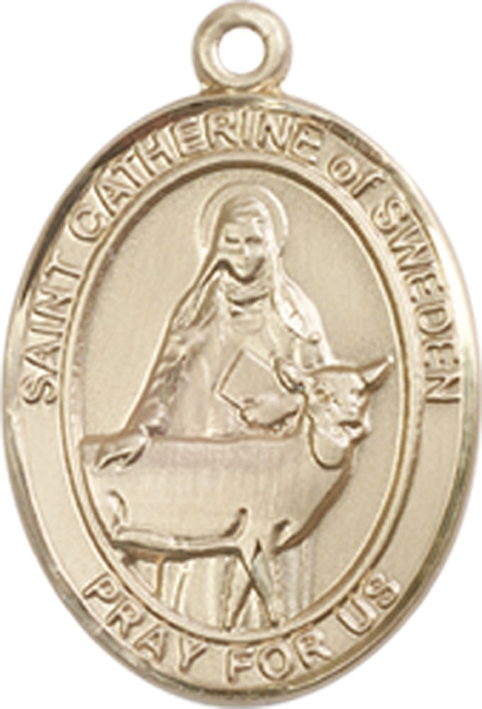 14kt Gold Filled Saint Catherine of Sweden Medal