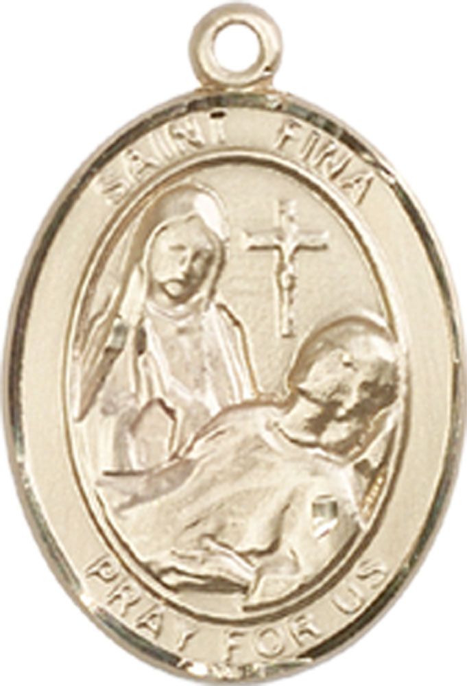 14kt Gold Filled Saint Fina Medal