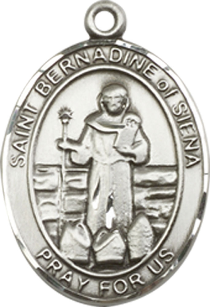 Sterling Silver Saint Bernadine of Sienna Medal