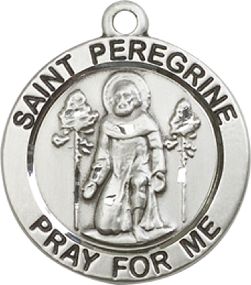 Sterling Silver Saint Peregrine Medal