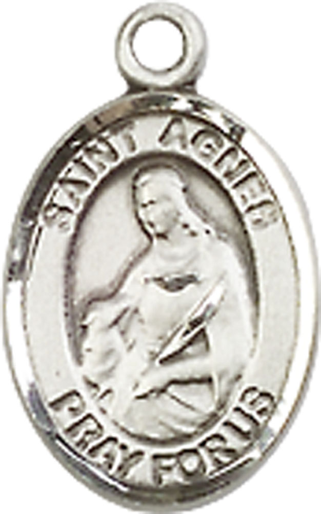Sterling Silver Saint Agnes of Rome Medal
