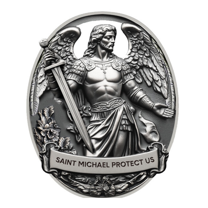 St. Michael Protect Us Visor Clip