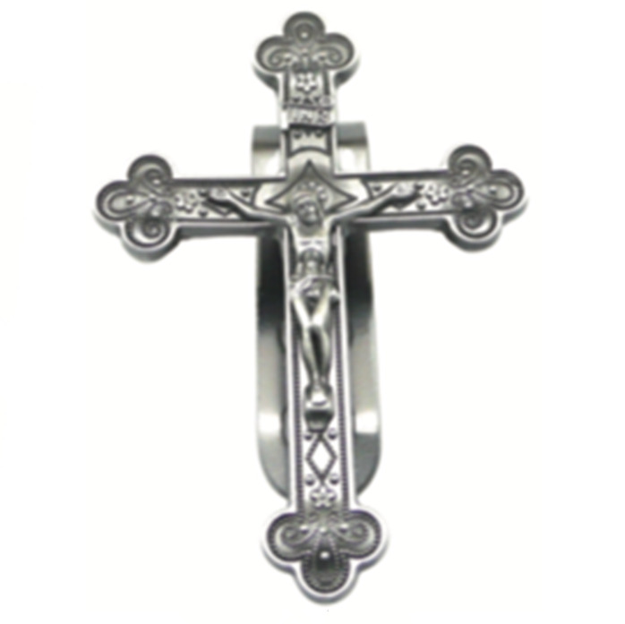 Budded Crucifix Visor Clip