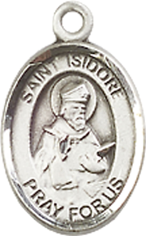 Sterling Silver Saint Isidore of Seville Medal