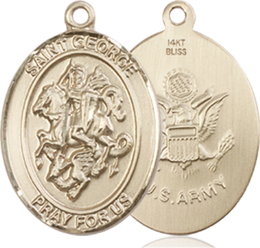 14kt Gold Saint George Army Medal
