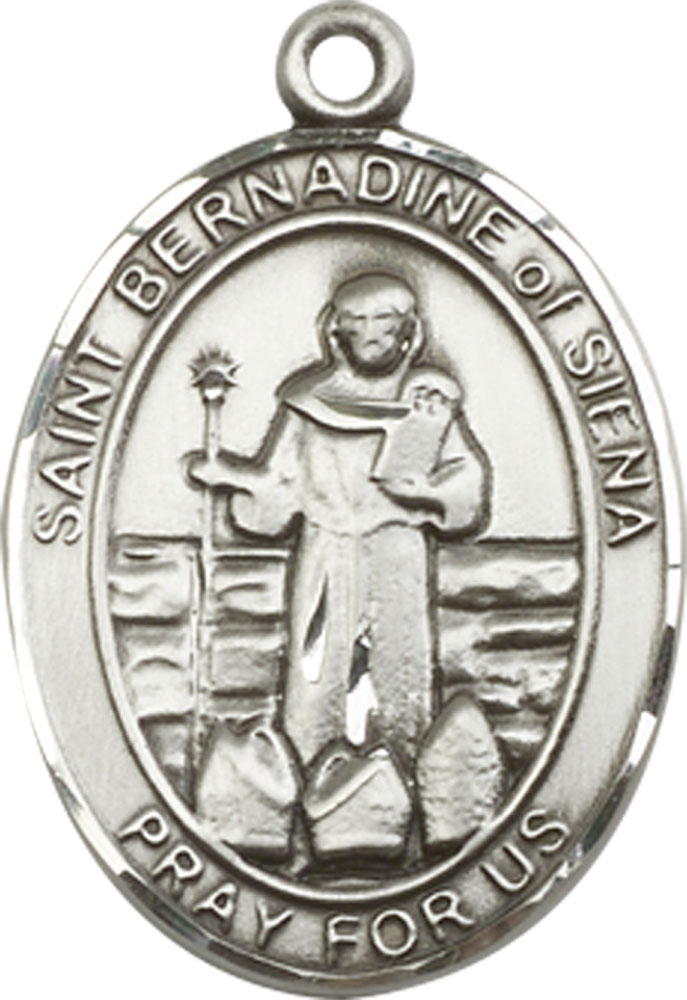 Sterling Silver Saint Bernadine of Sienna Medal