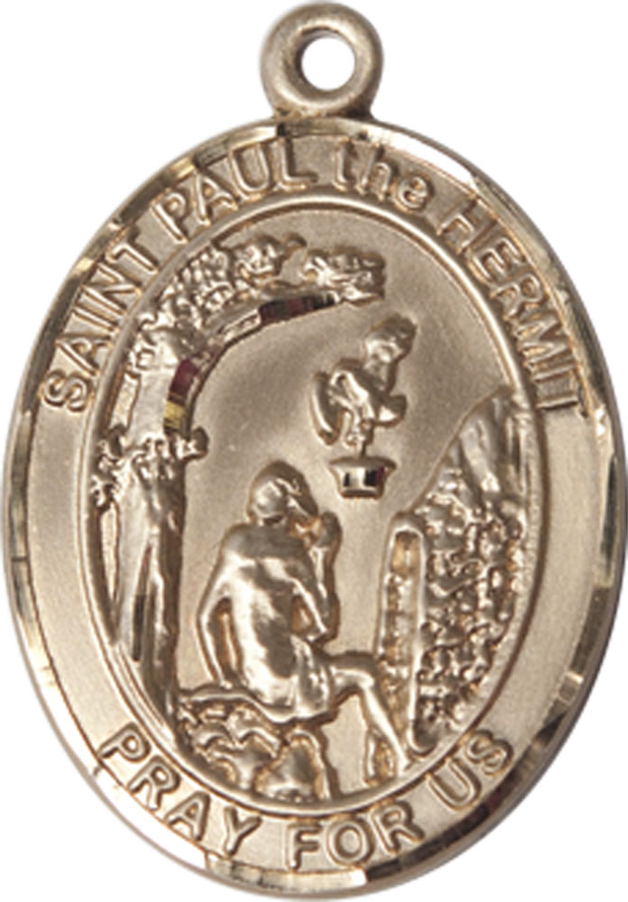 14kt Gold Filled Paul the Hermit Medal