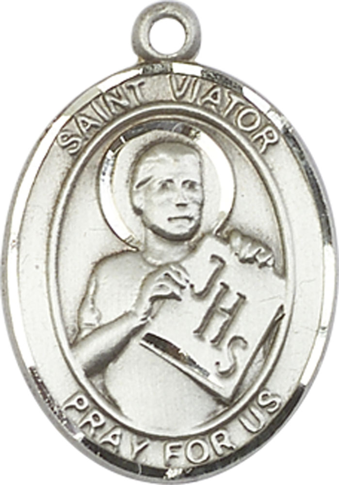 Sterling Silver Saint Viator of Bergamo Medal
