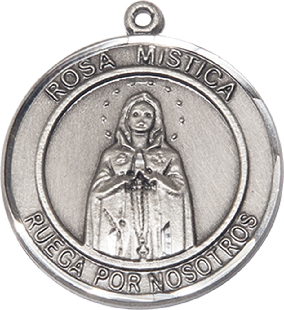 Sterling Silver Our Lady Rosa Mystica Medal