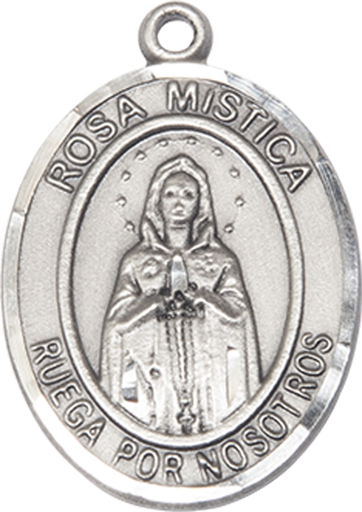 Sterling Silver Rosa Mystica Medal