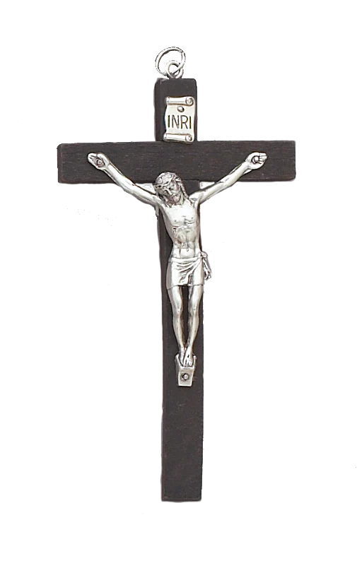 4in. Small Wood Crucifix – Black