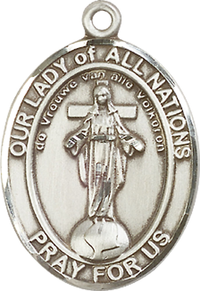 Sterling Silver Our Lady of All Nations Medal