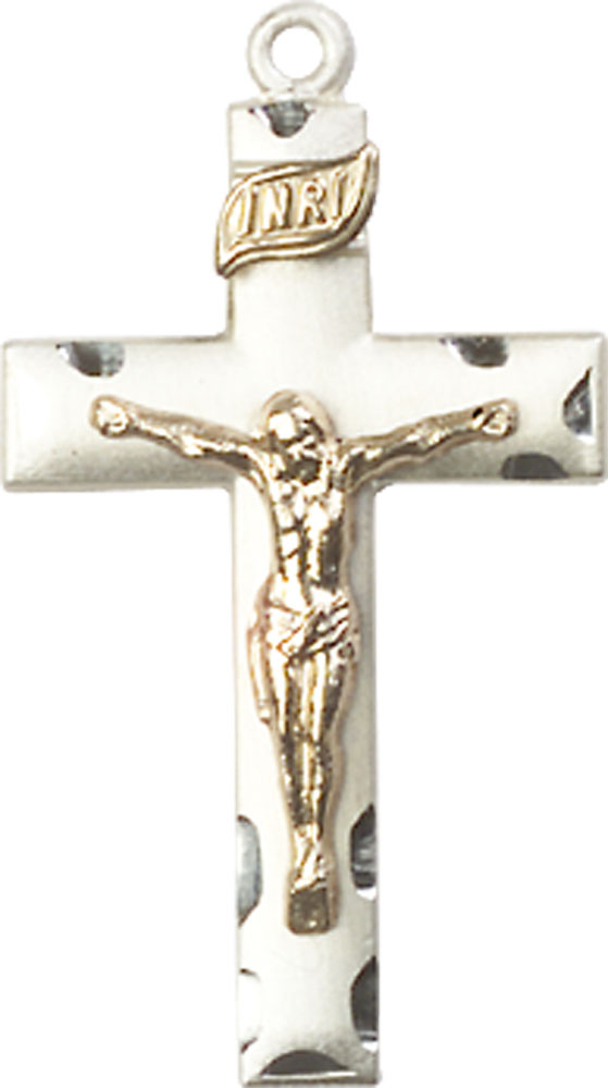 Two-Tone GF/SS Crucifix Medal