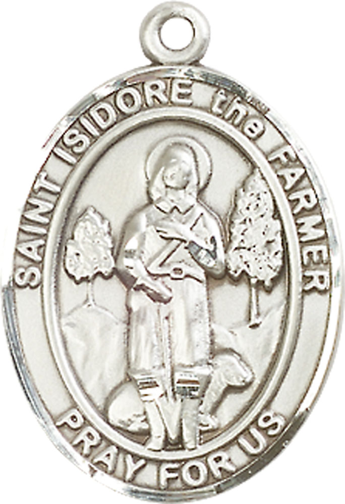 Sterling Silver Saint Isidore the Farmer Medal