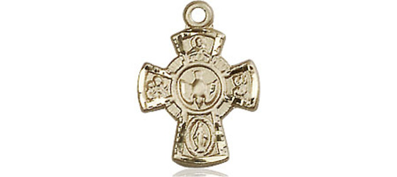 14kt Gold Filled 5-Way Medal