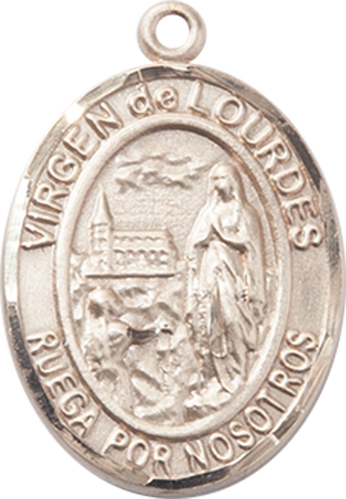 14kt Gold Filled Virgen de Lourdes Medal
