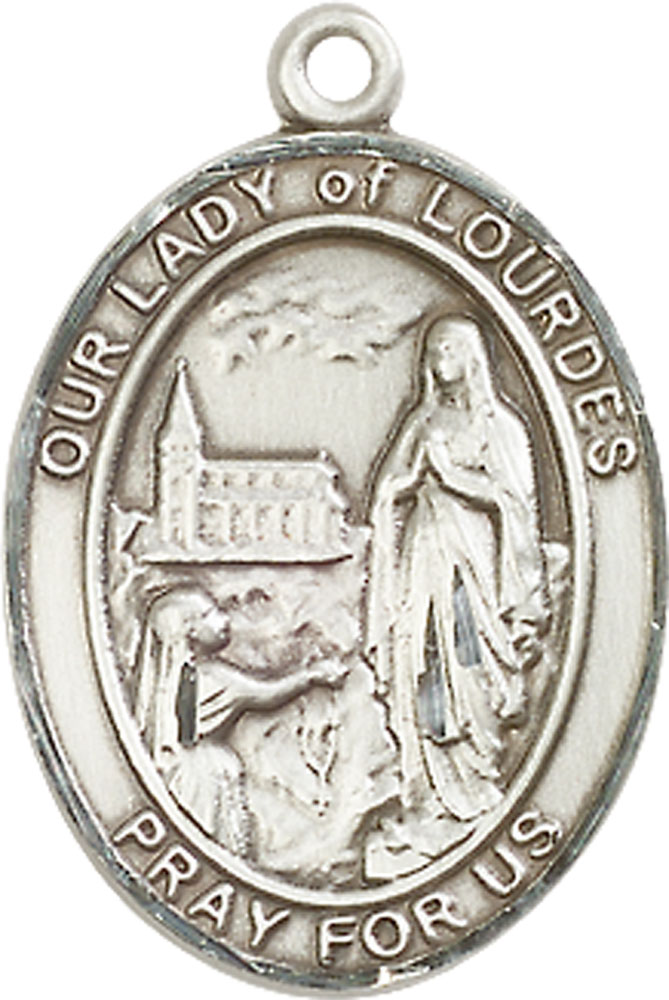 Sterling Silver Our Lady of Lourdes Medal