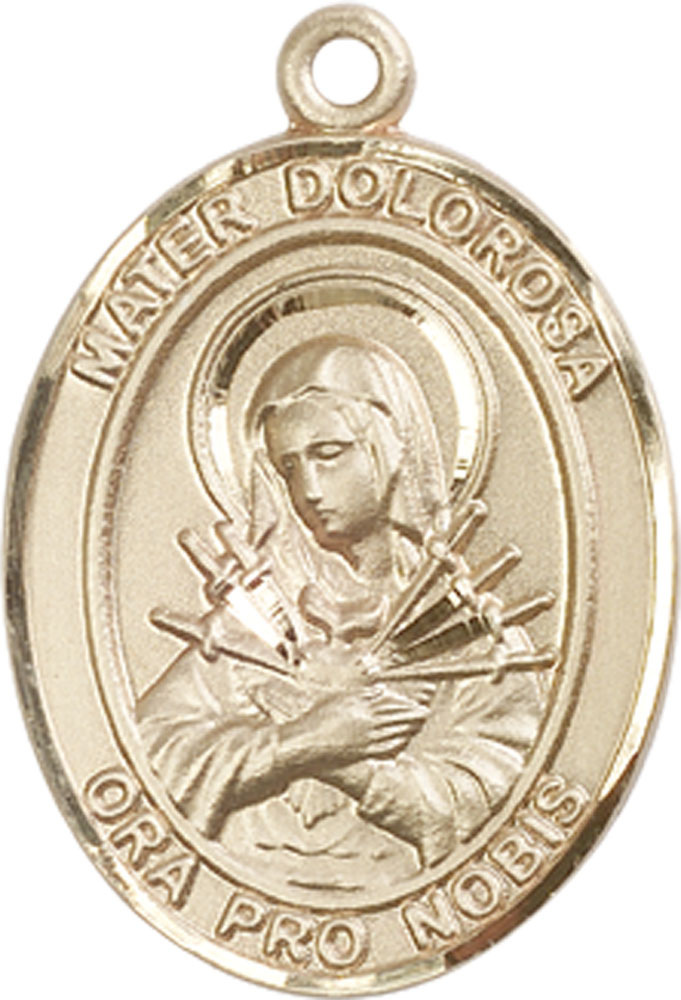 14kt Gold Filled Mater Dolorosa Medal