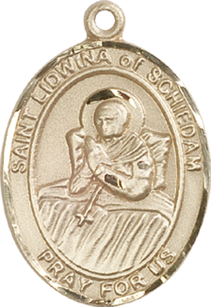 14kt Gold Filled Saint Lidwina of Schiedam Medal