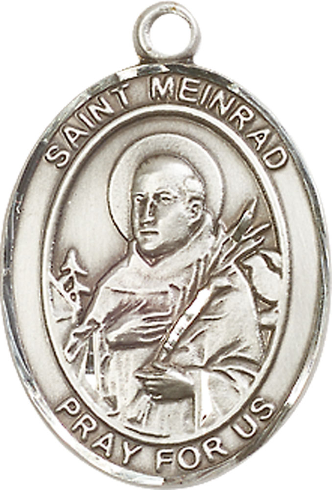 Sterling Silver Saint Meinrad of Einsideln Medal