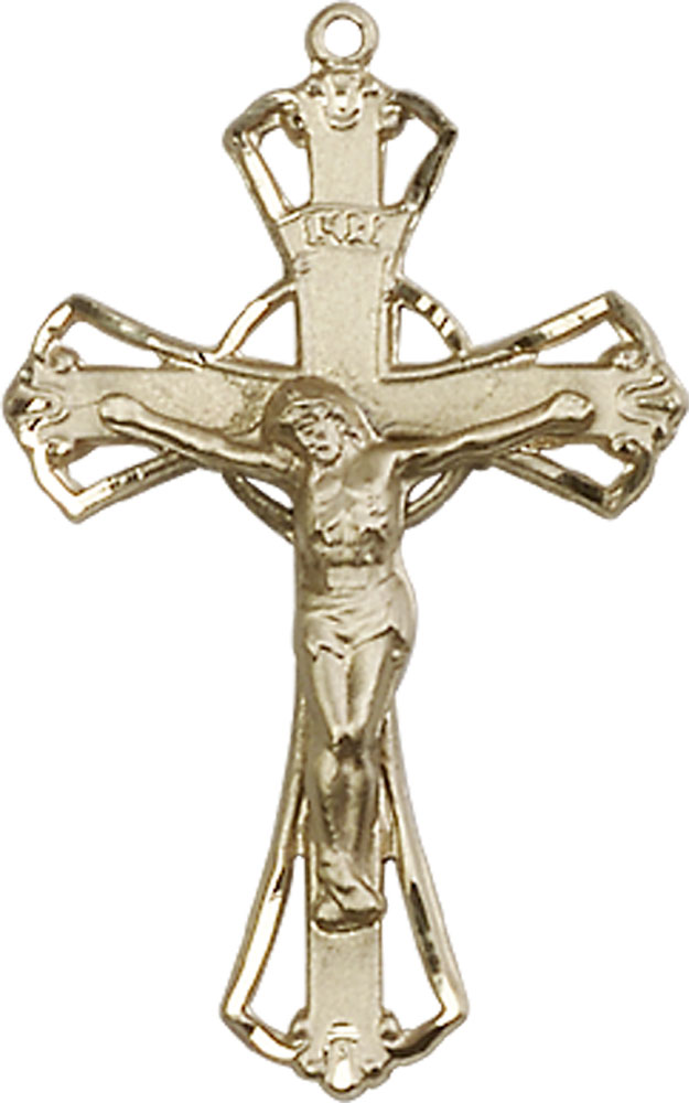 14kt Gold Crucifix Medal