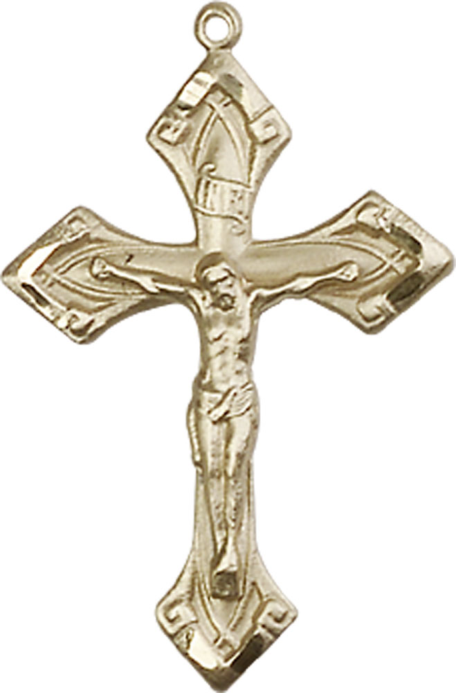 14kt Gold Crucifix Medal