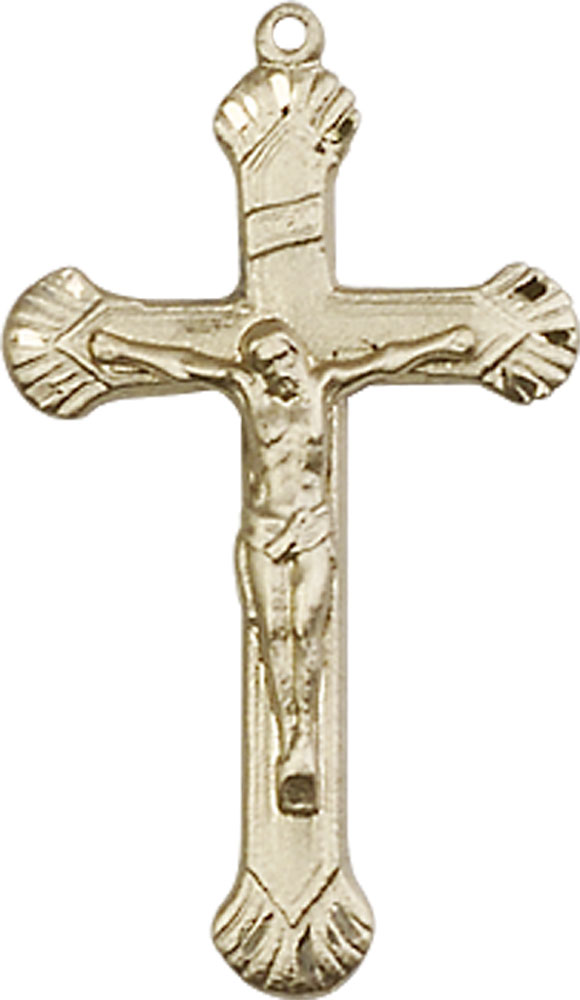 14kt Gold Crucifix Medal