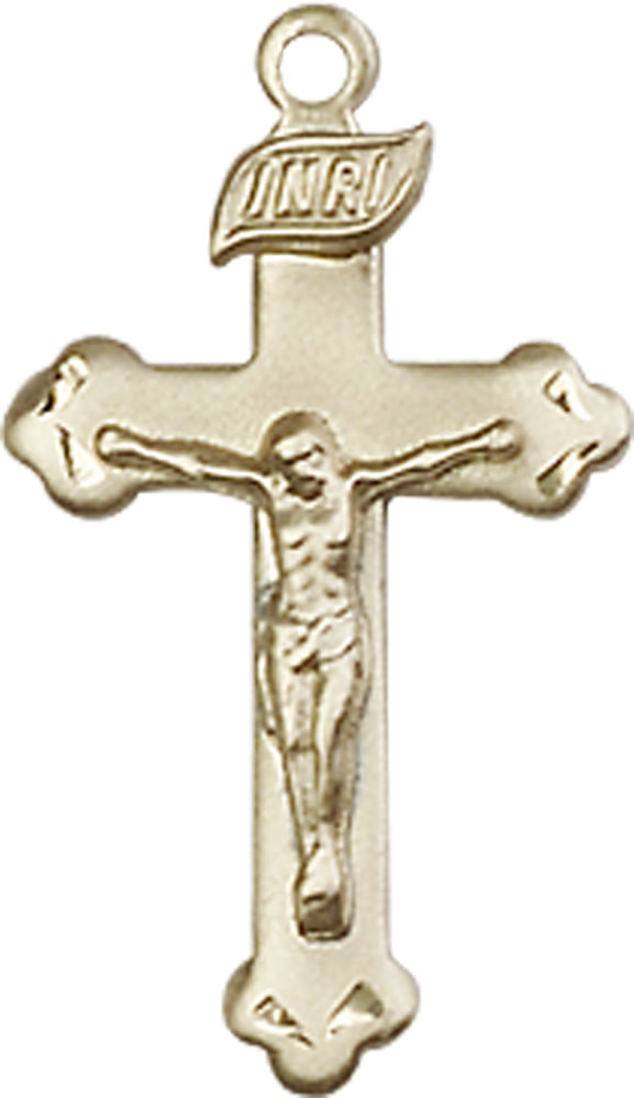 14kt Gold Crucifix Medal