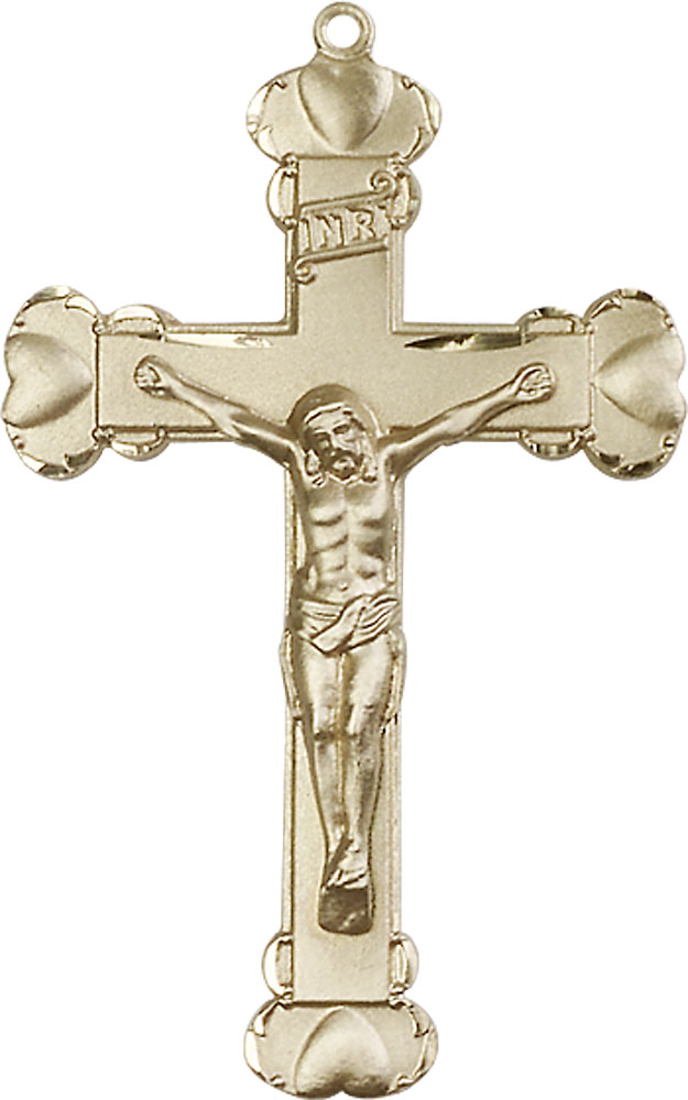 14kt Gold Crucifix Medal