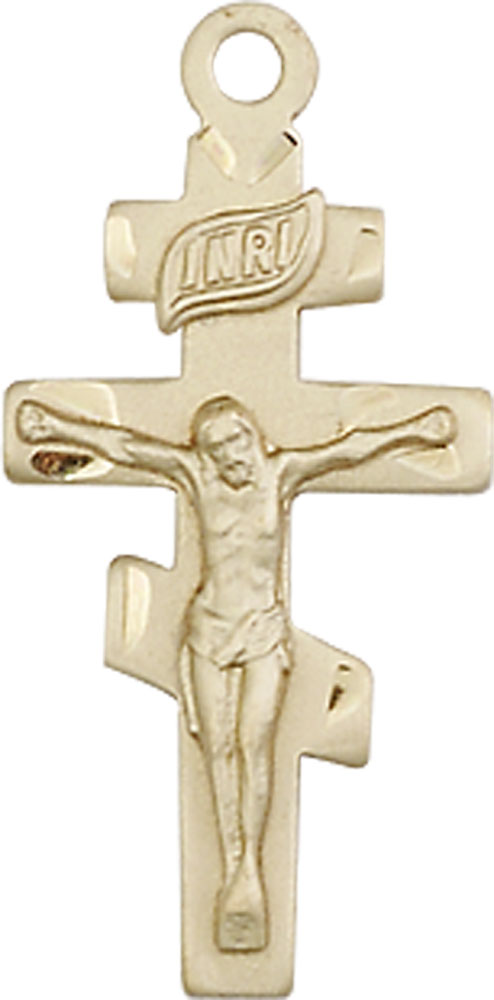 14kt Gold Crucifix Medal