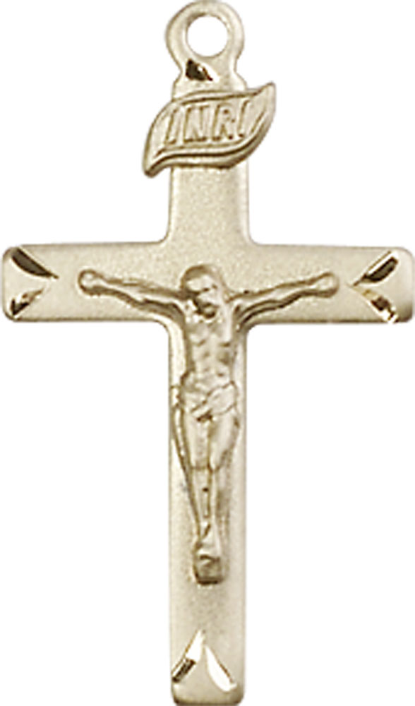14kt Gold Crucifix Medal
