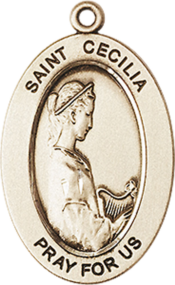 14kt Gold Saint Cecilia Medal