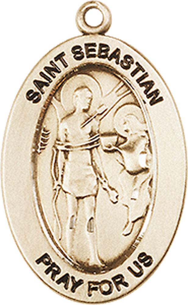 14kt Gold Saint Sebastian Medal