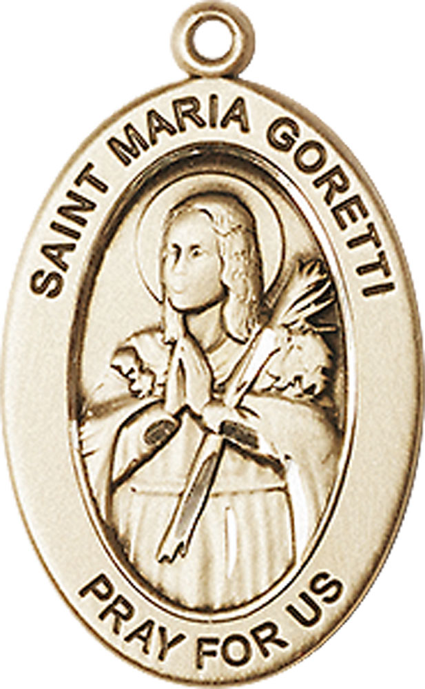 14kt Gold Saint Maria Goretti Medal