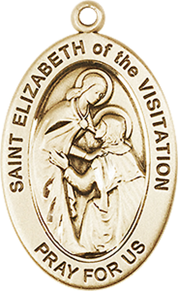14kt Gold Saint Elizabeth of the Visitation Medal
