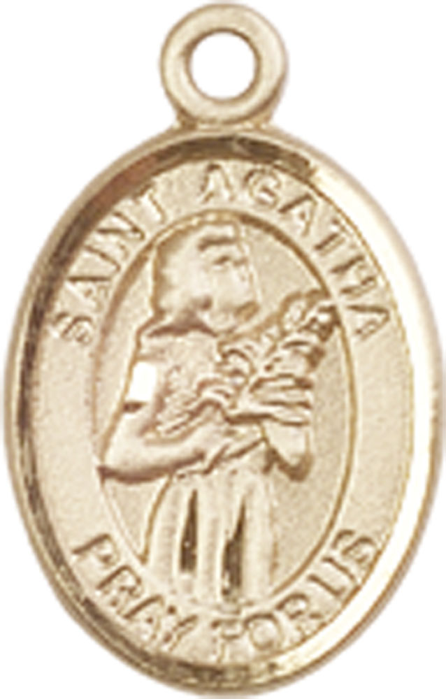 14kt Gold Filled Saint Agatha Medal