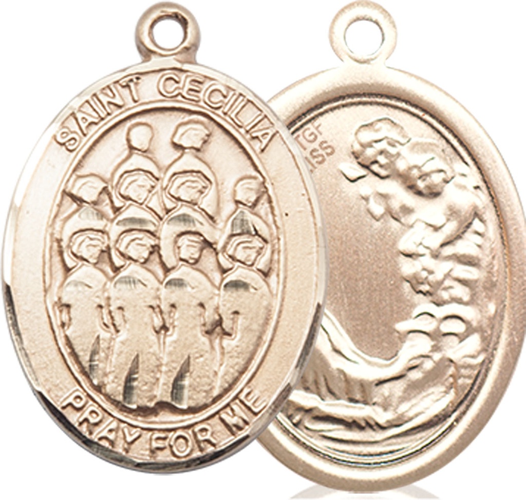 14kt Gold Filled Saint Cecilia Choir Medal