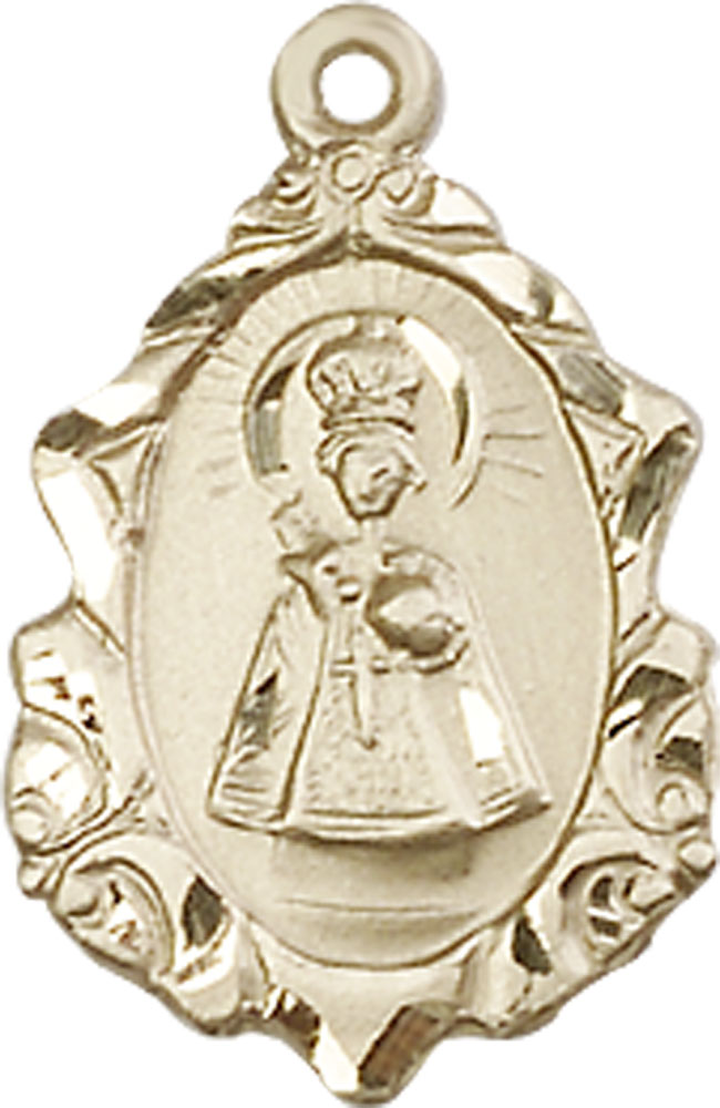 14kt Gold Filled Infant of Prague Medal
