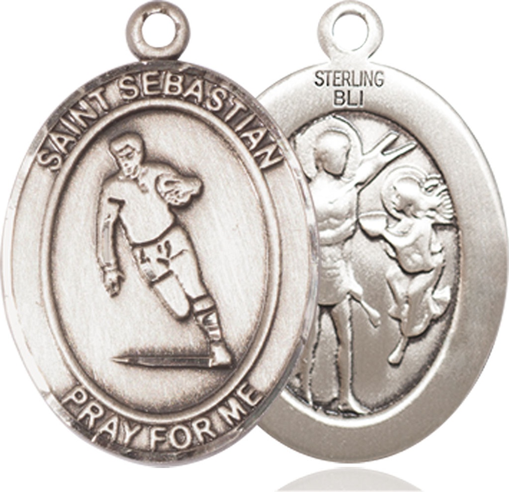 Sterling Silver Saint Sebastian Rugby Medal