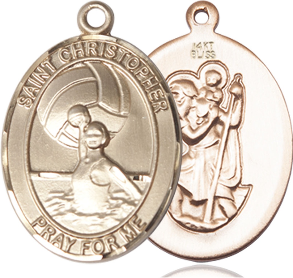 14kt Gold Saint Christopher Water Polo-Women Medal