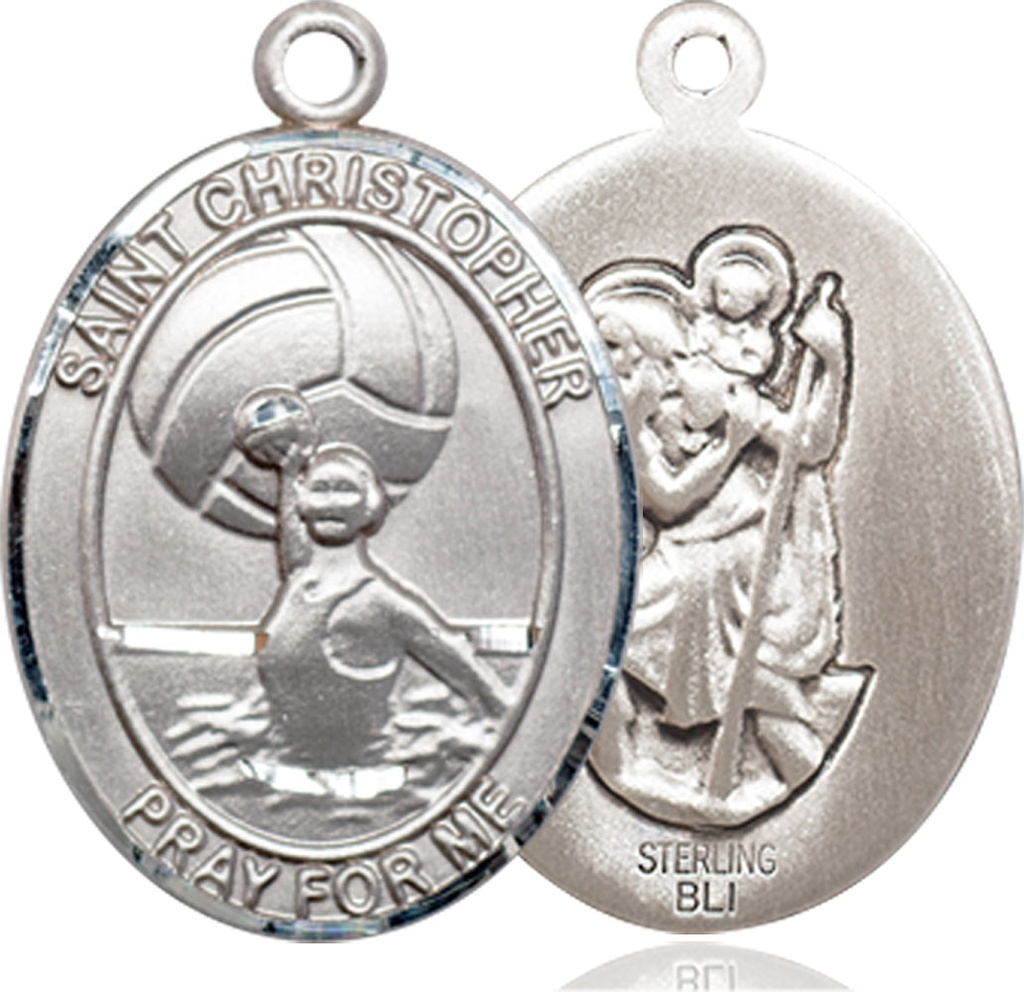 Sterling Silver Saint Christopher Water Polo-Women Medal